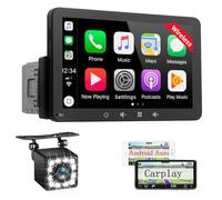 Autoradio 1 DIN Compatibile con Wireless Carplay & Android Auto - 7 Pollici Touchscreen Stereo Auto Bluetooth con Schermo, Radio Auto con Mirror Link/USB/FM, Supporta Telecamera Posteriore