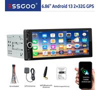 Autoradio 1 DIN Con 7 Pollici Schermo Android 13 Carplay Bluetooth GPS RDS WiFi