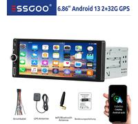 Autoradio 1 DIN Con 7" Schermo Android 13 32G Carplay Bluetooth GPS RDS WiFi USB