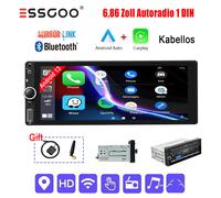 Autoradio 1 DIN Con 7" Schermo Android 14 Carplay Bluetooth GPS Nav RDS WiFi USB