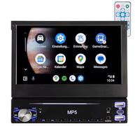 Autoradio 1-DIN con Apple CarPlay e Android Auto wireless, display touch 7", MP5, Bluetooth 5.2