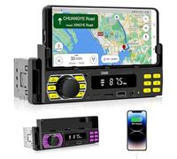 Autoradio 1 Din con Bluetooth - Controllo APP MP3 / USB / FM / TF / AUX in - Radio Auto con Telecomando Porta Telefono