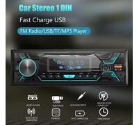 Autoradio 1 DIN Stereo MP3 Bluetooth FM ISO Aux USB, Lettore Multimediale