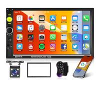 Autoradio 2 Din Bluetooth Vivavoce IOS/Android Mirror Link7 Pollici Autoradio Doppio Din con Bluetooth FM Radio/USB/AUX/TF Controllo del Volante Auto Stereo con Telecamera Posteriore Telecomandi