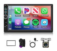 Autoradio 2 Din con CarPlay e Android Auto, Hodozzy 7 Pollici Touch Screen Autoradio con Schermo Bluetooth Radio Stereo Auto 2 DIN con Mirror Link Android&iOS/SWC/FM/EQ/USB/AUX+Telecamera Posteriore