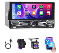 Autoradio 2 Din con Carplay e Android Auto - Radio Touchscreen da 6,86 Pollici con Mirror Link, EQ, Bluetooth, Radio FM, SWC, Porta AUX/USB/Type-C + Telecamera Posteriore