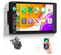 Autoradio 2 DIN da 7 pollici con CarPlay wireless e Android Auto - Autoradio doppio DIN con comandi al volante, FM, video online, due porte USB, AUX tipo C + telecamera posteriore Caratteristiche:● To