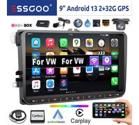 Autoradio 2 DIN DAB+ Android 12 Carplay GPS RDS WIFI Per VW GOLF 5 6 Touran Polo