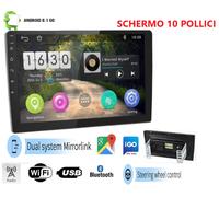 AUTORADIO 2 DIN DOPPIO DIN 10 POLLICI DISPLAY ANDROID 8.1 USB AUX WIFI GPS BLUET