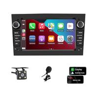 Autoradio 2 DIN per Opel Corsa d/Astra h/Zafira b/Meriva/Vivaro Bluetooth Stereo Car con Wireless Carplay Android Auto Schermo da 7 pollici Mirror Link (black)
