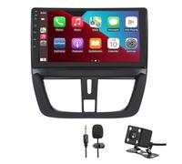 Autoradio 2 DIN per Peugeot 207 2006-2015 con Android Auto Wireless CarPlay 9 pollici con Navigatore Telecamera Posteriore Bluetooth SWC FM Spotify Podcast USB Mic Telecamera Retromarcia