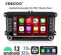Autoradio 2DIN 32G Android 13 Carplay GPS RDS Per VW GOLF 5 6 Passat Touran Polo