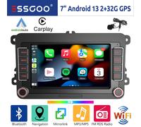 Autoradio 2DIN 32G Android 13 Carplay GPS WIFI RDS Per VW GOLF 5 6 Polo 6R Caddy