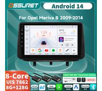 Autoradio 2Din con Carplay Wireless per Opel Meriva B 2009 - 2014, lettore multimediale Android Auto, telecamera a 360°, GPS, Bluetooth, navigatore, audio.