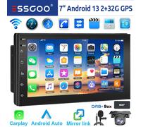 Autoradio 7" 2 DIN DAB+ GPS Android 13 Carplay BT WIFI RDS USB +Microfono Camera