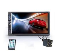 Autoradio 7" 2 Din Multimedia HD Touch Screen Stereo Bluetooth FM ISO Alimentazione SD USB Ingresso Aux Lettore Mp5 Telecamera Telecamera Backup(With 8 LED Camera)
