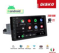 AUTORADIO 7" POLLICI ANDROID 1 DIN 2GB RAM 16GB STEREO AUTO BLUETOOTH WIFI GPS