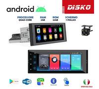 AUTORADIO 7" POLLICI ANDROID 1 DIN 2GB RAM 32GB STEREO AUTO BLUETOOTH WIFI GPS