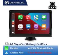 Autoradio 7 pollici Wireless CarPlay Android Auto portatile Car Stereo lettore multimediale con trasmettitore FM BT WiFi AUX USB Screen