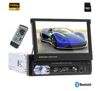Autoradio 7" Scomparsa Retrattile Bluetooth USB Telecomando Schermo