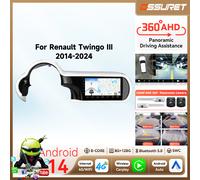 Autoradio 7862 Carplay Android 14 per Renault Twingo 3 III 2014-2024, lettore multimediale, sistemi intelligenti, schermo con telecamera a 360°, GPS