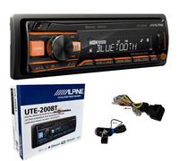 Autoradio Alpine UTE-200BT Stereo Bluetooth USB 4x50W 2 RCA Microfono Esterno