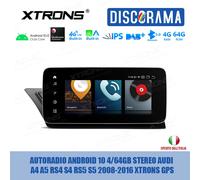 AUTORADIO ANDROID 10 4/64GB STEREO AUDI A4 A5 RS4 S4 RS5 S5 2008-2016 XTRONS GPS