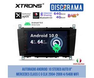 AUTORADIO ANDROID 10 STEREO AUTO 8" MERCEDES CLASS C G CLK 2004-2008 4/64GB WIFI