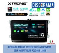 AUTORADIO ANDROID 10 STEREO AUTO VOLKSWAGEN GOLF PASSAT TIGUAN POLO 6GB 128GB