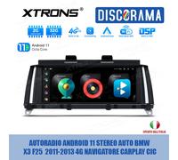 AUTORADIO ANDROID 11 STEREO AUTO BMW X3 F25 2011-2013 4G NAVIGATORE CARPLAY CIC