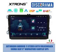 AUTORADIO ANDROID 11 STEREO AUTO VOLKSWAGEN SKODA SEAT 9" NAVIGATORE CARPLAY GPS