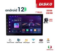 AUTORADIO ANDROID 12 7" POLLICI 2DIN 2GB RAM 32GB STEREO AUTO BLUETOOTH WIFI GPS