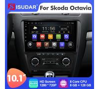Autoradio Android 12 Isudar da 10,1 pollici per Skoda Octavia A5 2007-2009 Carplay Auto Stereo GPS No 2din silver 08-09 1G 32G