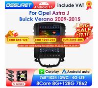 Autoradio Android 13 da 9.7 pollici per Opel Astra J Vauxhall Buick Verano 2009-2015 Video multimediale 4G WIFI Carplay unità principale 7862