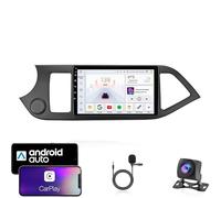 Autoradio Android 13 Doppio DIN per KIA Morning 2011-2016, touchscreen, Bluetooth, navigazione GPS, radio FM, USB, SWC, Plug & Play, compatibile con CarPlay e Android Auto, supporto telecame