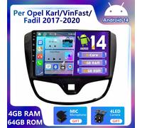 Autoradio Android 14 CarPlay GPS Navi Per OPEL KARL VinFast Fadil DSP AM 4G+64GB