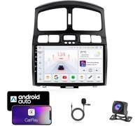 Autoradio Android 14 Double Din con touch screen per Hyundai Classic Santa Fe 2006-2015 con Bluetooth, navigazione GPS, WiFi, radio FM, USB/SWC/Plug and Play, supporto Carplay e Android Auto+Reverse
