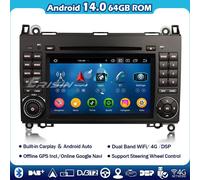 Autoradio Android 14 Mercedes A/B-Class W169 W245 Vito Viano Navigatore CarPlay