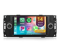 Autoradio Android 14 per Jeep Chrysler 300C Chrysler PT Cruiser Dodge RAM 2004-2008, 6.2 Pollici Touch Screen Car Radio con CarPlay Android Auto Navigazione GPS Bluetooth Controllo vocale RDS(8Core(4+