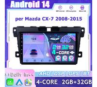 Autoradio Android 14 Per Mazda CX-7 2008-2015 GPS Navigatore CarPlay DAB+ 2+32GB