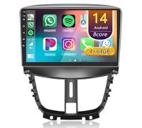 Autoradio Android 14 per Peugeot 207 2006-2015, 9 Pollici Touch Screen Car Radio con CarPlay Android Auto Navigazione GPS Bluetooth Controllo vocale RDS(8Core(2+32GB))