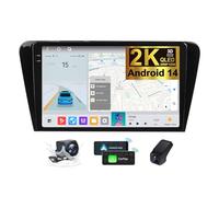 Autoradio Android 14 per Skoda Octavia 3 A7 2013-2018 con Carplay, Android Auto, schermo touch da 10 pollici 2K 2000*1200, stereo, 4G, WiFi con Bluetooth/DSP/FM, RDS/SWC + DVR per la retroma