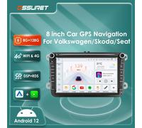 Autoradio Android 14 per VW GOLF 5, POLO Sedan, PASSAT B6, CC, TOURAN, SCIROCCO, CADDY, Jetta, Skoda, Seat, Stereo GPS Universale da 8 Pollici