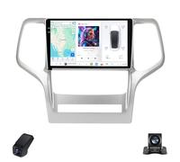 Autoradio Android 14 Touchscreen 2K per Jeep Grand Cherokee WK2 2010-2013 Automotive Radio Double Din/Wireless CarPlay/Android Auto/4GLTE/5G WiFi/GPS/BT 5.0/FM/AM/RDS/DSP/ADAS DVR(C20Plus)