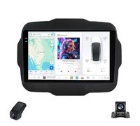 Autoradio Android 14 Touchscreen 2K per Jeep Renegade 2014-2018 Automotive Radio Double Din/Wireless CarPlay/Android Auto/4GLTE/5G WiFi/GPS/BT 5.0/FM/AM/RDS/DSP/ADAS DVR(C10Pro)