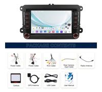 Autoradio Android 15 2+64 GB per VW, Caddy, Golf MK5, Golf 6, Polo, Passat, Seat, RCD330 con CarPlay e Android Auto, touchscreen HD IPS da 7 pollici (17,78 cm), Wi-Fi, GPS, navigazione, radio , Mirror