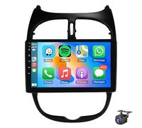 Autoradio Android 15 con navigatore GPS per Peugeot 206 206CC 2000-2008 con Carplay wireless,Android Auto,Mirror Link,schermo touch da 9 pollici,Bluetooth,WiFi,FM,RDS,comandi al volante (SWC),DSP,tele