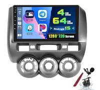 Autoradio Android 15 da 4 64G da 9 pollici per H-onda Jazz Fit 2002-2008, schermo touch 2K 2000 * 1200, Radio Carplay wireless Android Auto DSP WiFi 5G Bluetooth GPS FM SWC fotocamera,K3 pro plus