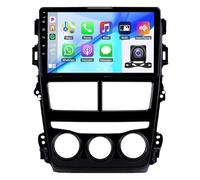 Autoradio Android 15 da 9'' per Vios 2017-2020 RHD, con CarPlay, Android Auto, Mirror Link, Bluetooth, WiFi, EQ, FM, telecamera per la retromarcia, GPS, 8G+128G di memoria.