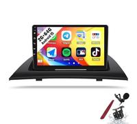 Autoradio Android 15 per BMW X3 2006-2010, touchscreen 2K da 9", 2 GB di RAM, 64 GB di spazio di archiviazione, Apple CarPlay wireless, Android Auto, Bluetooth, GPS, WiFi, FM, fotocamera, mi